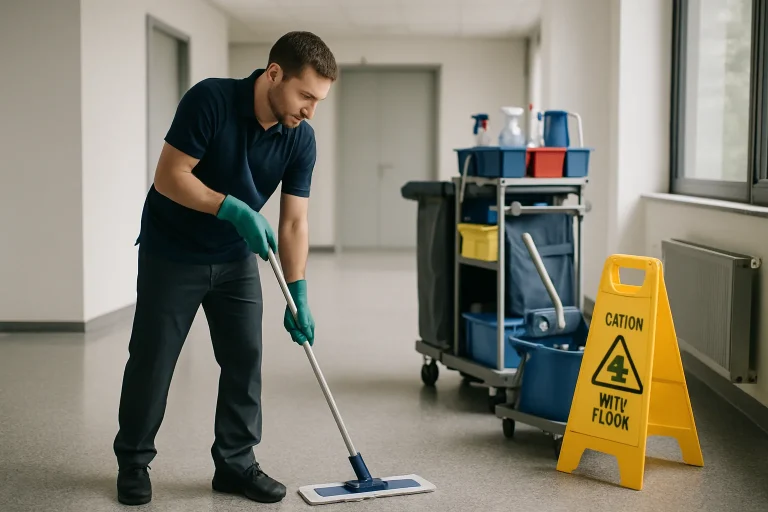 Équipe de nettoyage professionnelle effectuant des travaux dans un appartement à CHAVILLE.